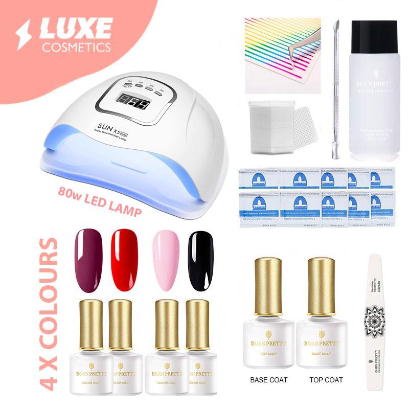 The Starter Edition - Full Gel Nails Kit With 4 Colours
